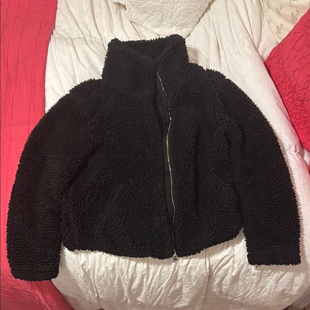 Cozy Black Teddy Jacket